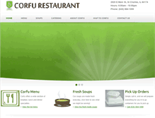 Tablet Screenshot of eatatcorfu.com